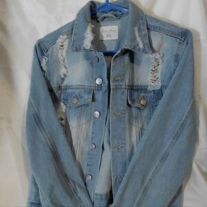 Love Tree Medium Blue Denim Jacket